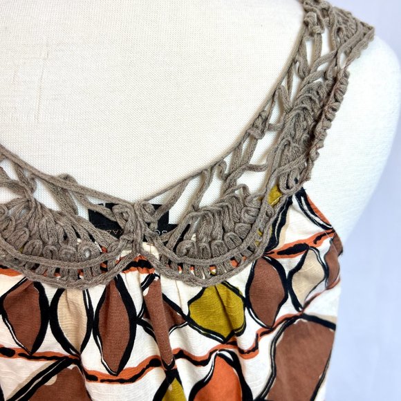 BCBG Maxazria Boho Sundress Sz M String Top Sleeveless Pockets - Picture 3 of 7